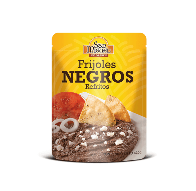 Hovedbilde FRIJOLES REFRITOS NEGROS POUCH 430g SAN MIGUEL 