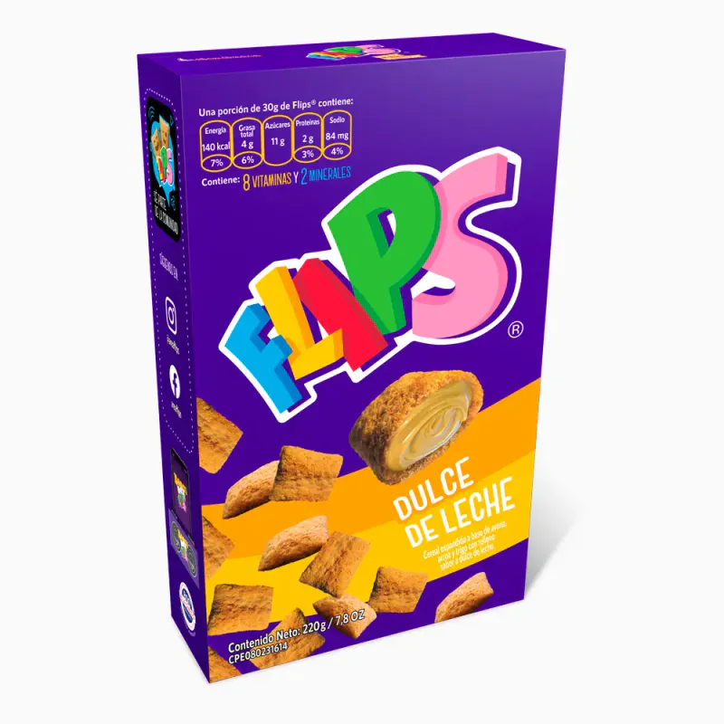 CEREAL FLIPS DULCE DE LECHE 220g 🇻🇪 BIG PACK